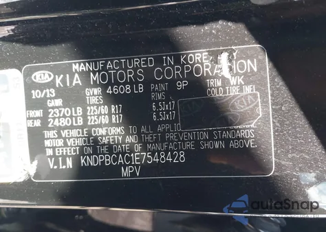 2014 Kia Sportage Lx z USA, uszkodzony, nr VIN KNDPBCAC1E7548428